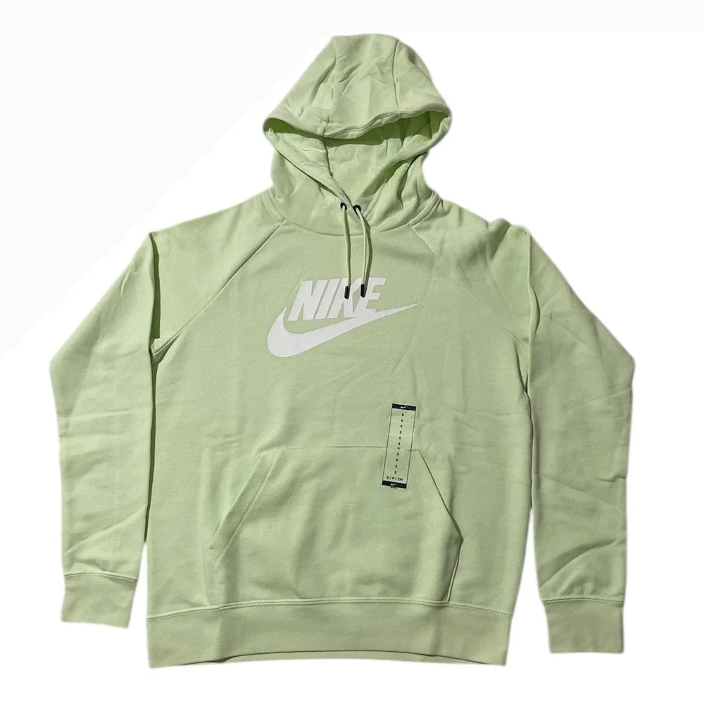 Nike Sportswear Essential Hoodie Lime Ice Pullover Logo Women Small‎ BV4126 303